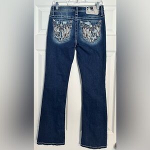 Miss Me Embellished Blue Jeans with Wing Design - new w/o tags.